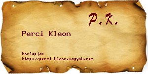 Perci Kleon névjegykártya